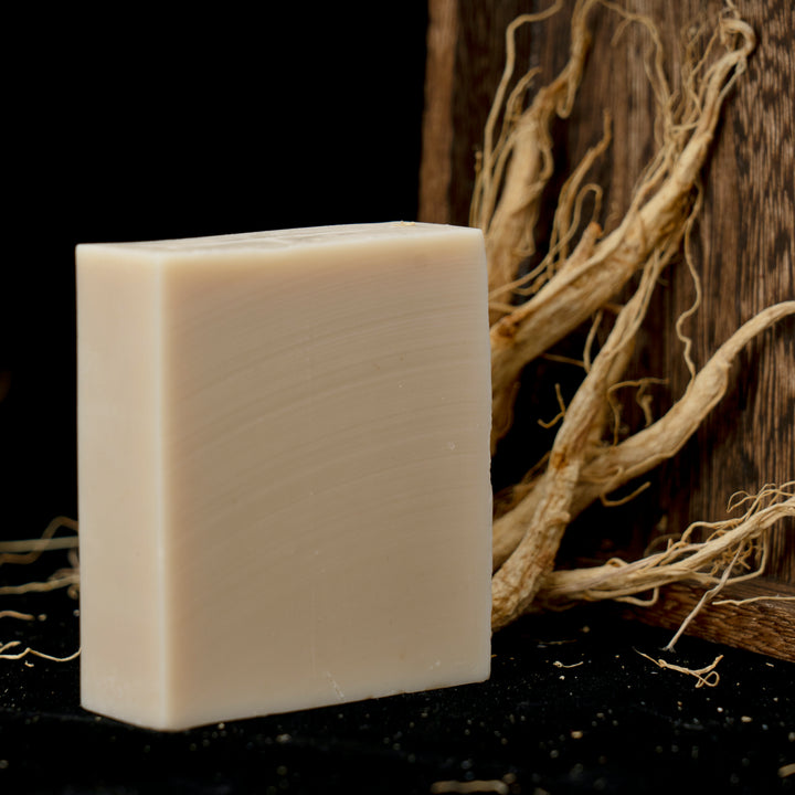 Natural ingredients used in Triple Ginseng Soap (ginseng roots, shea butter, oils)